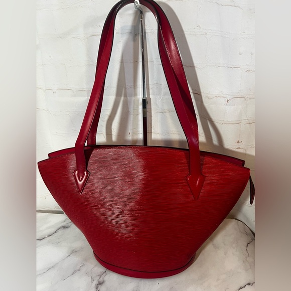 GUC Louis Vuitton Saint Jacques Red Epi Tote - Picture 1 of 12